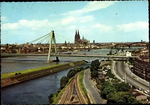 Ak Köln am Rhein, Brücken, Dom, Panorama