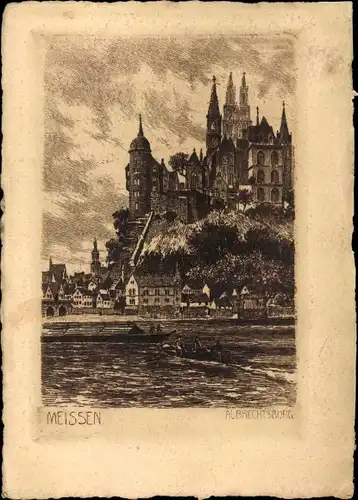Ak Meißen an der Elbe, Albrechtsburg