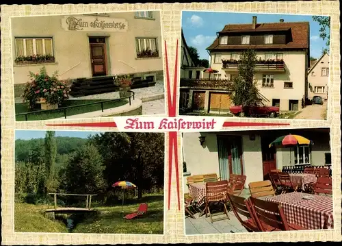 Ak Ober Laudenbach Heppenheim an der Bergstraße, Gasthaus und Pension Zum Kaiserwirt, Außenansicht