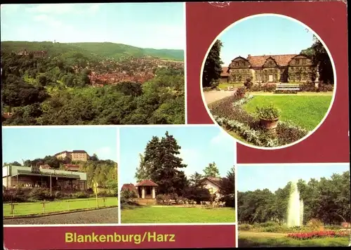 Ak Blankenburg am Harz, Panorama, Museum Kleines Schloss, Stadtpark