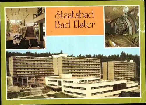 Ak Bad Elster im Vogtland, Staatsbad, Therapiekomplex und Bettenhäuser