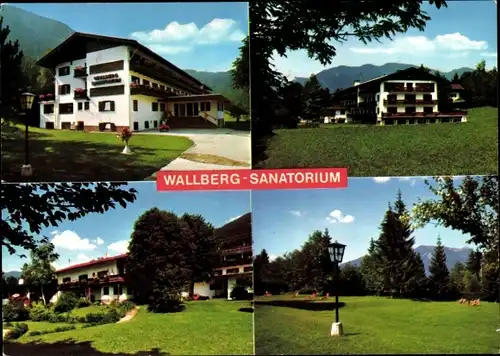 Ak Rottach Egern in Oberbayern, Wallberg-Sanatorium, Außenansicht und Umgebung