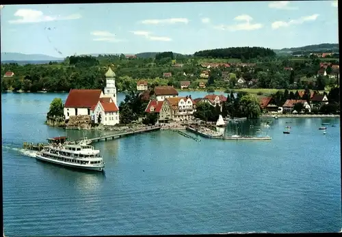 Ak Wasserburg am Bodensee, Panorama, MS Stuttgart