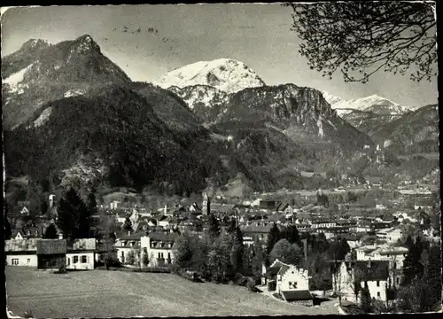 Ak Bad Reichenhall in Oberbayern, Panorama, Kirchturm