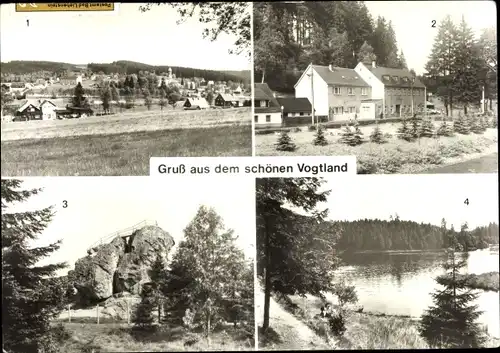Ak Morgenröthe Rautenkranz im Vogtland, Ferienheim Frischhütte, Schneckenstein, Vogtlandsee