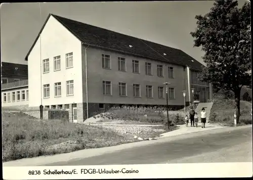 Ak Schellerhau Altenberg Erzgebirge, FDGB Urlauber Casino