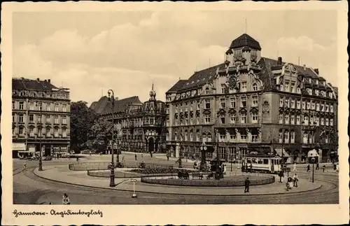 Ak Hannover in Niedersachsen, Aegidientorplatz, Straßenbahn