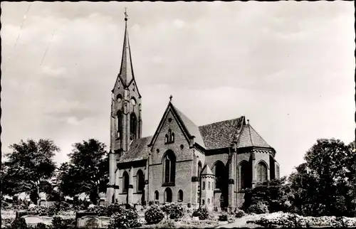 Ak Steinbergen Rinteln an der Weser, Kirche, Außenansicht