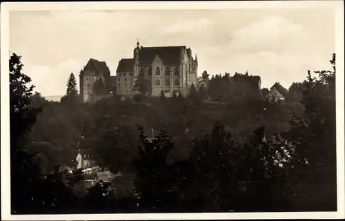 Ak Marburg an der Lahn, Schloss von Norden, Außenansicht