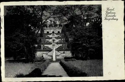 Ak Kassel in Hessen, Karlsaue, Hessische Kriegerehrung
