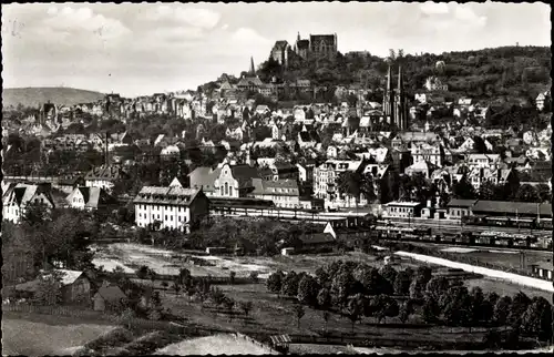 Ak Marburg an der Lahn, Panorama, Kirchturm