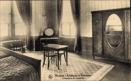 Ak Houyet Wallonien Namur, Chateau d'Ardenne, Chambre a coucher