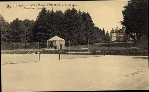 Ak Houyet Wallonien Namur, Chateau Royal d'Ardenne, 4 Tennis-courts