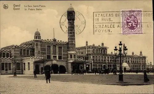 Ak Gand Gent Ostflandern, La Gare Saint Pierre