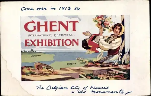 Künstler Ak Gand Gent Ostflandern, Exposition Internationale 1913