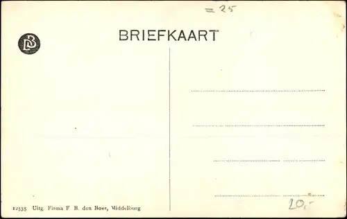 Ak Middelburg Zeeland Niederlande, tijdens het verblijf der Belgische vluchtelingen, Nederl. Bank