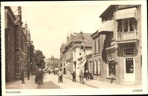 Ak Assen Drenthe Niederlande, Kerkstraat