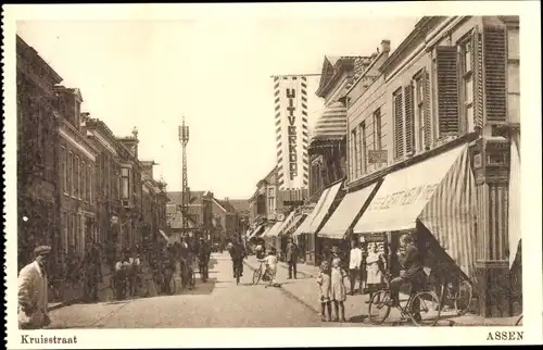 Ak Assen Drenthe Niederlande, Kruisstraat