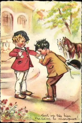 Künstler Ak Bouret, Germaine, Tout va tres bien, Madame la marquise