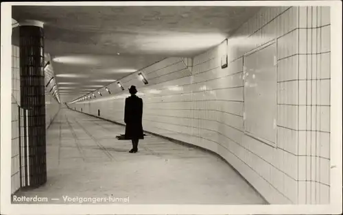 Ak Rotterdam Südholland Niederlande, Voetgangerstunnel