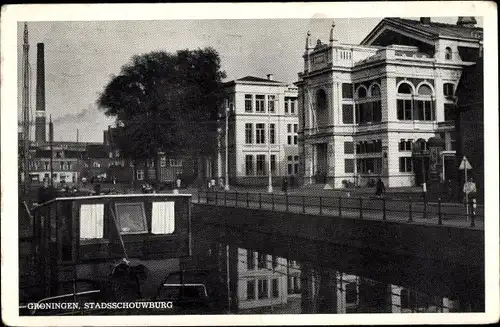 Ak Groningen Niederlande, Stadsschouwburg