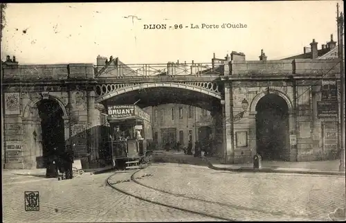 Ak Dijon Côte d'Or, La Porte d'Ouche, Straßenbahn