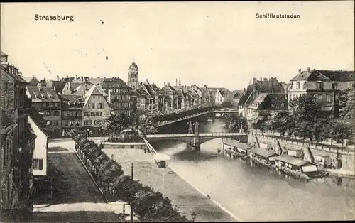 Ak Strasbourg Straßburg Elsass Bas Rhin, Schiffleutstaden