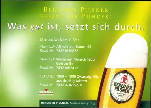 Ak Musikgruppe Die Puhdys, Berliner Pilsner, Alt wie ein Baum, Wenn ein Mensch lebt