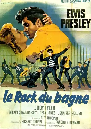 Ak Le Rock du bagne, Filmplakat Jailhouse Rock, Elvis Presley, Judy Tyler, MGM
