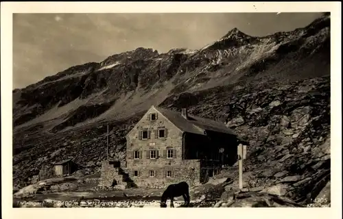 Ak Oberpinzgau Salzburg, gegen Larmkogel Habachtal, Thüringerhütte