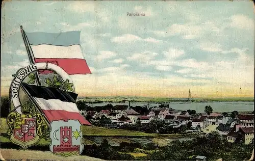 Wappen Ak Schleswig an der Schlei, Panorama
