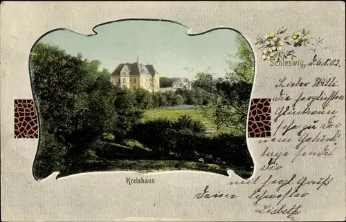 Passepartout Ak Schleswig an der Schlei, Kreishaus