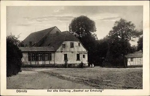 Ak Dörnitz Möckern im Jerichower Land, Der alte Dorfkrug Gasthof zur Erholung