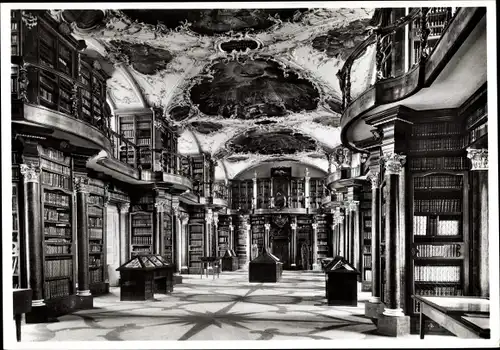 Ak Sankt Gallen Stadt Schweiz, Die Stiftsbibliothek