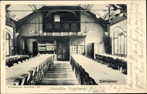 Ak Gommern Sachsen Anhalt, Heilstätte Vogelsang, Speisesaal