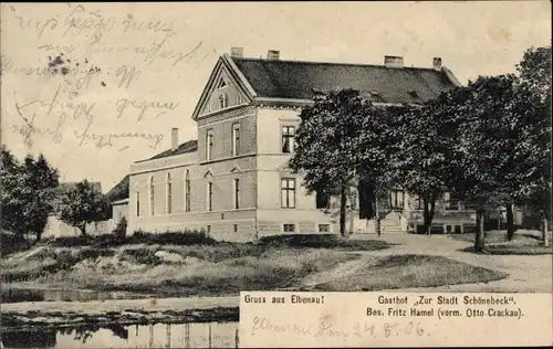 Ak Elbenau Schönebeck an der Elbe, Gasthof Zur Stadt Schönebeck