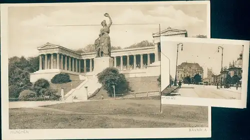 Leporello Ak München, Bavaria, Straßenpartie