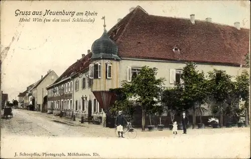 Ak Neuenburg am Rhein Baden, Hotel Witz