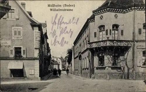 Ak Müllheim in Baden Markgräflerland, Wilhelmstraße