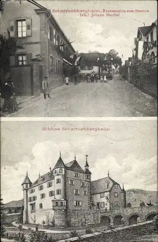 Ak Scharrachbergheim Elsass Bas Rhin, Schloss, Restauration zum Sternen