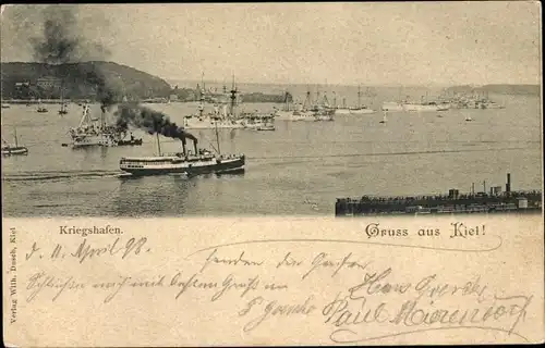 Ak Kiel Schleswig Holstein, Kriegshafen