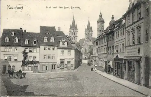 Ak Naumburg an der Saale, Blick nach dem Dom, Steinweg