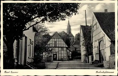 Ak Bad Essen in Niedersachsen, Bahnhofstraße