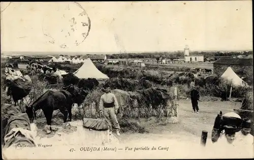 Ak Oudjda Oujda Marokko, Vue partielle du Camp