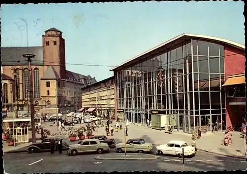 Ak Köln am Rhein, Hauptbahnhof, Außenansicht, Passanten