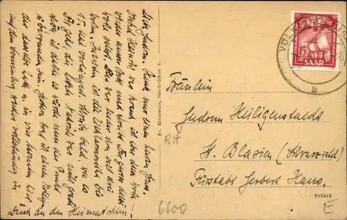 Ak Saarbrücken im Saarland, Deutschmühlenweiher mit Forsthaus