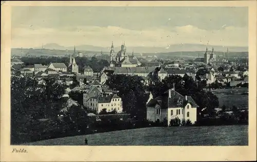 Ak Fulda in Hessen, Panorama, Kirchturm