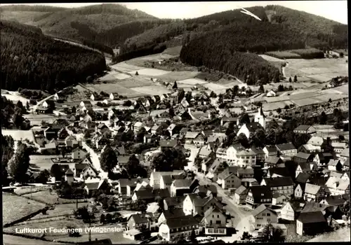 Ak Feudingen Bad Laasphe in Westfalen, Panorama, Luftbild