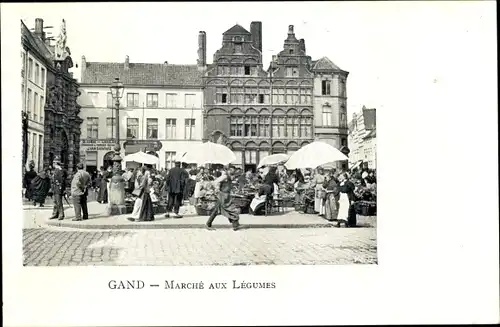 Ak Gand Gent Ostflandern, Marche aux Legumes