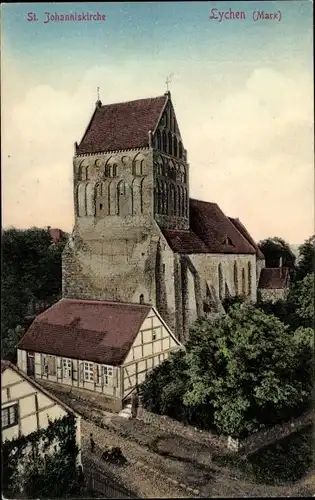 Ak Lychen in der Uckermark, St. Johanniskirche